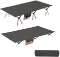 Folding Camping Cot Camping Bed Aluminum Alloy Folding Ultra-Light Lightweight Outdoor Camping Tent Break 4/3pcs Rods(90cm Balck A)
