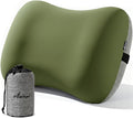 Antfuny Inflatable Neck Pillow for Camping Beach SUV Car Travel Kid Adult Small Portable Air Blow Pop Up Tent Essential Gear for Rock Chair Cot Memory Foam Sleep Pad Bag Bed Hammock Mat Accessories