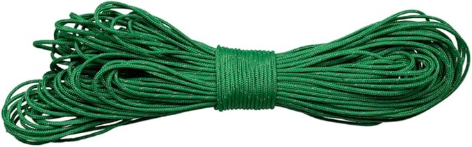 Paracord Planet – Fluorescent 1.75mm Reflective Guyline 95 Paracord Tent Rope Camping Parachute Cord – Kelly Green – 65ft