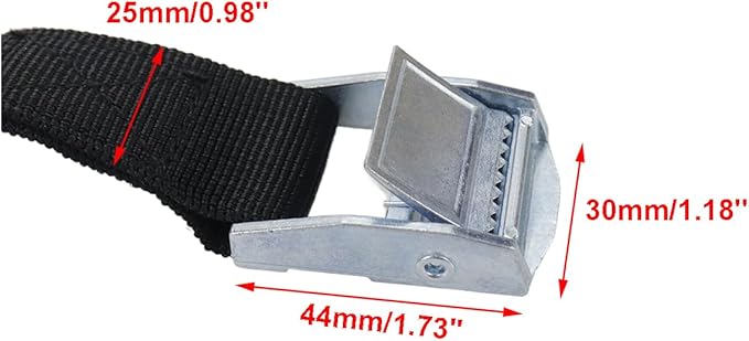 5Pcs Tie Down Straps Black Nylon Strap 1"*39.37" (3.28ft) Adjustable Straps with Heavy Duty Cam Lock Buckles, Lashing Strap for Backpacking, Outdoor Activities