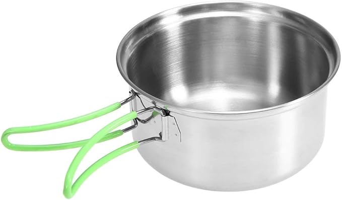 Camping Cookware Camping Cookware Mess Kit Backpacking Hiking Picnic Outdoor Cooking Pot and Pan Set Cookset Tableware Cutlery Utensil Set