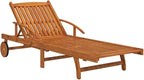 2 Piece Sunlounger Set with Table Solid Wood Acaciacamping Chairs Tanning Chair Patio Chairs Outdoor Lounge chairsSuitable for Gardens, courtyards