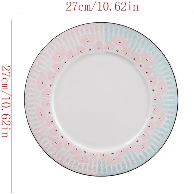 Camping Plates Fresh Texture Bone China Dinner Plate Household Dish Fish Tableware Decorative Plate