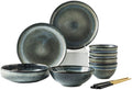 Dinner Plate Nordic Dinner Set Ceramic Bowl and Plates Household Klin Glazed Dishes Wholesale Tableware Set/Set Meal20 (Set Meal12)