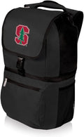 PICNIC TIME NCAA Stanford Cardinal Zuma Backpack Cooler - Soft Cooler Backpack - Lunch Cooler, (Black)