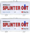 Splinter Out Splinter Remover 20 Count (Pack of 2) | Fast, Painless Splinter Removal | Essential First Aid for Home, Work, Travel & Camping | Ideal for Hiking, Woodworking, Gardening & Outdoors