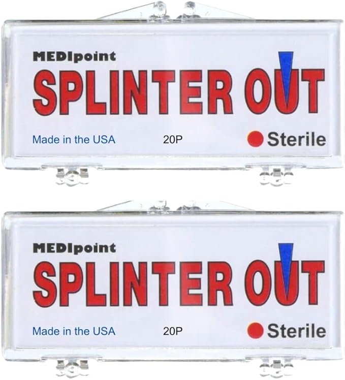 Splinter Out Splinter Remover 20 Count (Pack of 2) | Fast, Painless Splinter Removal | Essential First Aid for Home, Work, Travel & Camping | Ideal for Hiking, Woodworking, Gardening & Outdoors