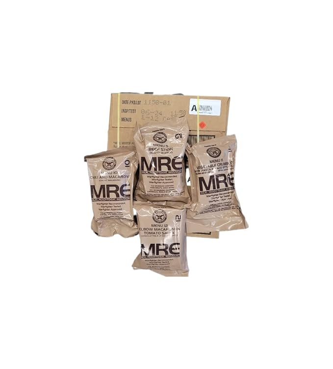 2023 Inspection Dated MREs or Newer (Meals Ready-to-Eat) Authentic U.S. Military Surplus Assorted Flavor (4-Pack)