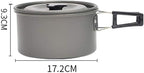 Camping Backpack Tableware Outdoor Cookware Pot Picnic Canteen Survival Hiking Military Boiler Frying Teapot Set Kettle yubin1993