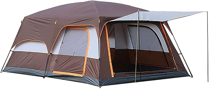Family Tent Doble Layer Dome Tent Waterproof Camping Tent with 2 Extra Dark Sleeping Cabins for Outdoor Hiking Camping Climing
