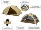 DOD Duo 1Pull Tent - 2 Person Breathable Polycotton Inner Tent - Waterproof Instant Setup Dome Camping Tent with Enclosed Awning - Easy Pop Up - Tan