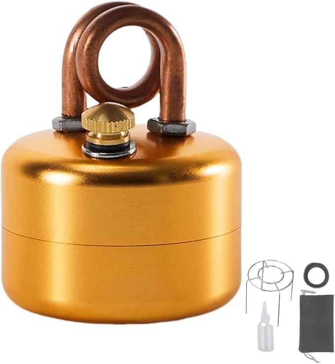 Mini Alcohol Camping Stove – Lightweight Brass & Aluminum Spirit Burner with Stand | Faster Heating – Perfect for Backpacking, Hiking & Brewing Piping Hot Tea/Coffee
