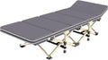 Folding Bed Folding Camping Cots for Adults Living Room Recliner Simple Sofa Bed Extra Wide Sturdy Office Portable Sleeping Cot Portable Fold Up Bed Portable Folding Camping Cot ( Color : Gris )