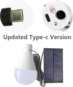 Solar led Light Bulb Portable Rechargeable lamp for Indoor Outdoor Work Emergency Camping Lantern Torch Step pet Home (SA1200 2PCS)