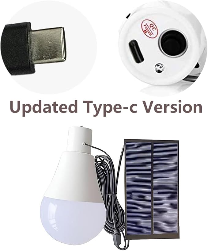 Solar led Light Bulb Portable Rechargeable lamp for Indoor Outdoor Work Emergency Camping Lantern Torch Step pet Home (SA1200 2PCS)