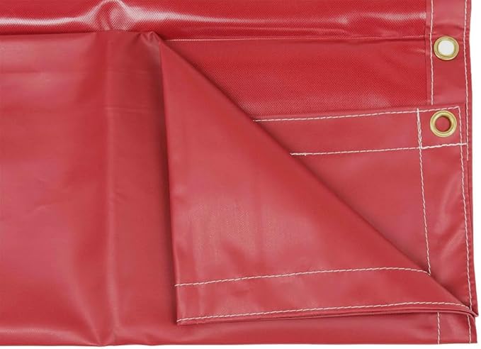 Mytee Products (2 Pack) 8' x 10' Heavy Duty Red 18oz Vinyl Utility Tarp Waterproof, Multipurpose, Cars, Boats, Campers, Pool Cover, Tent