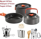 Outdoor Tableware Skillful Manufacture Outdoor Camping Hiking Cookware Cooking Camping Kettle Kits (Color : B) (A)