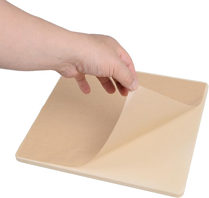 10 Inch Small Pizza Stone with Parchment Paper(50 pcs) for Camp Oven 10”x11”x0.5”, Garpernics Rectangular Cordierite Baking & Grilling Stone for Grills and Air Fryers Fit for Coleman Camp Oven