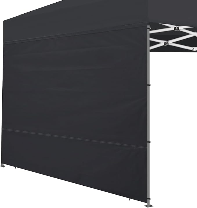 Joramoy Canopy Tent Sidewalls 10×10 for Pop Up Canopy, Instant Canopy Sunwall with Waterproof and UV Protection Layer,1 Pack Sidewall Only（Black）