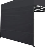 Joramoy Canopy Tent Sidewalls 10×10 for Pop Up Canopy, Instant Canopy Sunwall with Waterproof and UV Protection Layer,1 Pack Sidewall Only（Black）