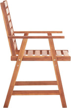 Patio Dining Chairs 2 pcs,Lawn Chair,Camping Chair,Garden Chair,Featuring Slatted Design,Waterproof Cushion,Each Cushion Features 2 Sets of Ropes, with Cushions Solid Acacia Wood