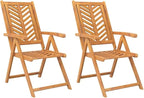 Reclining Patio Chairs 2 pcs,Outdoor Chairs,Leisure Chair,Reception Chair,Garden Chair,Decorative Chair,Camping Chair,Conversation Chair,for Patio,Balcony,Party, Solid Wood Acacia