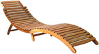 Sun Lounger Solid Acacia Wood Brownpatio Chairs Tanning Chair Outdoor Lounge Chairs Camping chairsSuitable for Gardens, courtyards