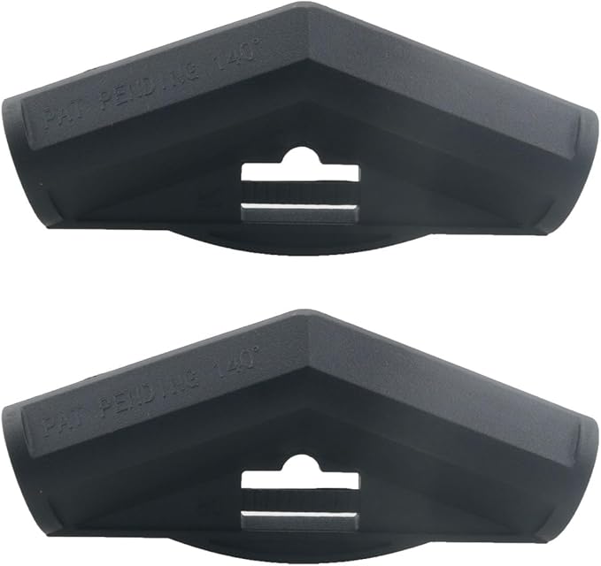 2PCS Black Nylon Gazebo Awning Foot Angle Center Connectors Outdoor Camping Tent Frame Fixing Accessories 140 Degree Two Way Fitting Suitable for DIY Storage Frameworks