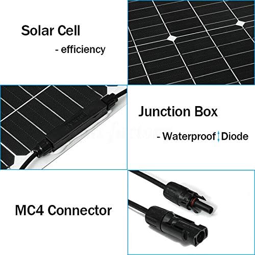 500W Solar Panel 18V Battery Charger Cell Monocrystalline for Camping Motorhome Power Bank Flexible RV Yacht 500W Power System