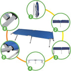 Portable Folding Camping Cot, Heavy Duty Sleeping Bed with Carrying Bag, 610D Oxford Cloth & Lightweight Aluminum Frame, 275lbs Load, Outdoor Cot for Adults, Travel, Hiking, Office (Navy blue, 4 Pack)