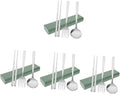 4 Sets Fork Spoon Chopsticks Stainless Steel Spoon Stainless Steel Utensils Set Travel Cutlery Reusable Spoon Spoon Fork Chopstick Portable Tableware Green Chopstick Rest