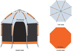 Beach Pop Up Tent & Sun Shelter - 5 Sec Setup | Adjustable Sunshade, Nano Water/Mosquito Proof UPF 50+ | for Camping, Picnic, Sports, Concert Set w/Storage
