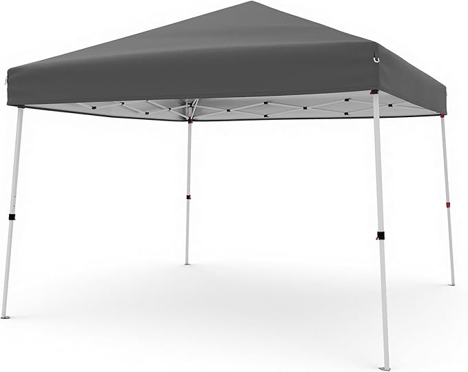 Canopy Tent, GarveeLife 10X10 FT Pop Up Canopy Outdoor Instant Tent Slant Legs with Carrying Bag, Portable Gazebo Shelter for Patio Deck Garden Beach - 8X8 FT Canopy Cover (Gray)