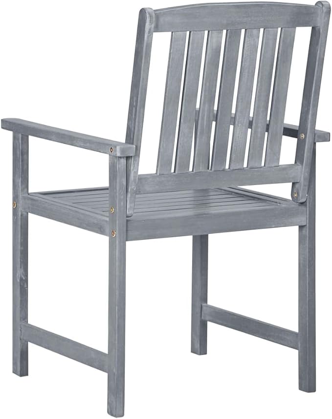 Director's Chairs with Cushions 4 pcs,Bistro Table and Chairs Outdoor,Lounge Chair,Patio Dining Chairs,Camping Chair,for Outdoor Patio, Campsite, or Yard, Gray Solid Acacia Wood