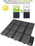LENSUNSOLAR 300W 12V Portable Solar Panel Blanket with Anderson Connectors for Solar Generator Power Station, Lightweight, with 20A MPPT Charger Controller