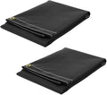 Mytee Products (2 Pack) 8' x 10' Heavy Duty Black 18oz Vinyl Utility Tarp Waterproof, Multipurpose, Cars, Boats, Campers, Pool Cover, Tent
