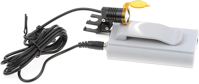 3W Portable Plastic Blet Clip Headlight,Headlamp for Binocular Loupe with Premium Bag (Silver), RA-004WGS