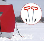 Winter Ice Anchor Drill for Fishing Tent, Frozen Lake Ground Nails Screw Accessories, Set of 4