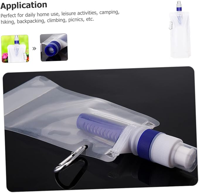 Totority Folding Water Pouch Portable Daily Use Water Container for Hiking Camping Outdoor Activities Compact Leak Design for Convenient Hydration Storage