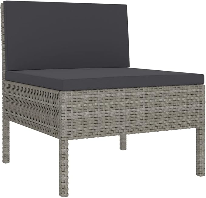 Patio Chairs 3 pcs with Cushions Poly Rattan ,Garden Chairs,Furniture Set,Outdoor Chairs,Lawn Chairs,Balcony Chairs,Study Chair,Camping Chair,for Dining Room,Living Room,Study Room,Garden,Gray