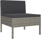 Patio Chairs 3 pcs with Cushions Poly Rattan ,Garden Chairs,Furniture Set,Outdoor Chairs,Lawn Chairs,Balcony Chairs,Study Chair,Camping Chair,for Dining Room,Living Room,Study Room,Garden,Gray