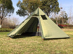DANCHEL OUTDOOR Backpacking Hot Tent with Stove Jack, 4 Season Lightweight Tipi Tent for 2/4/6 Person Winter Camping Hunting, 10.5FT-16.4FT