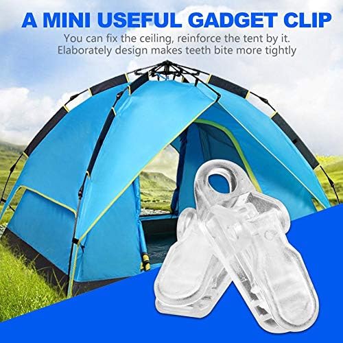 Tent Clips, 20Pcs Alligator Mouth Tarp Clamps Heavy Duty Plastic Fasteners for Camping Tarps Awnings Canopies and Outdoor Gear Accessories
