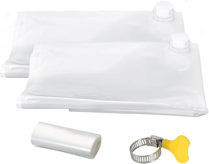 Bathtub Drinking Water Bladder,2 Pack 60 Gallon Heavy Duty Food-Grade Plastic Bag Hold Fresh Drinking Water, Using for Camping, Gardening or Disaster and Hurricane Survival