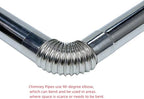 2PCS 2.36 Inch 90 Degree Stainless Steel Chimney Elbow for Outdoor Wood Stove, Camping Stove Accessories