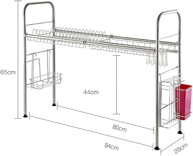 Dish Rack, Stainless Steel Sink Drain Rack, Kitchen Tableware Drying Rack, Suitable for Camping and Rv