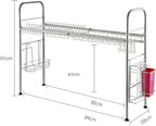 Dish Rack, Stainless Steel Sink Drain Rack, Kitchen Tableware Drying Rack, Suitable for Camping and Rv