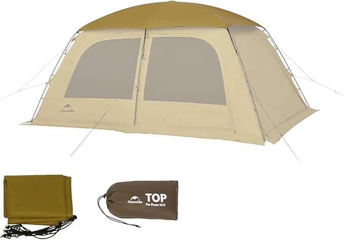 Naturehike Dune Hot Tent with Stove Jack, 117 sq ft 4 Seasons Camping Tent, 2-4 Person Waterproof Large Tent for Family, Car Camping, Picnic, Fishing, 6 Person