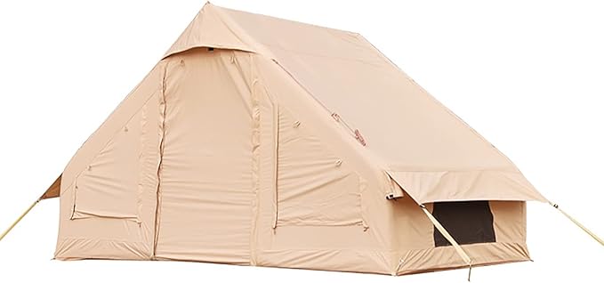 Inflatable Tent Shelter Camping Hub Tent, Waterproof Tent Set Up in 10 Minutes Without Tent Pole, 5-8 People Outdoor Glamping Camping Cabin Tent for Family Hiking and Mountaineering