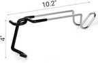 4 Pack Camping Lantern Hook Hangers, 10" Outdoor Lamp Hanger Stand, Stainless Steel Non-Slip Tent Light Pole Hook, Portable Water Bottle Holder Bracket for Camping Hunting Fishing Hiking